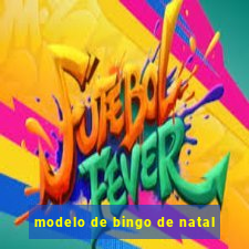 modelo de bingo de natal